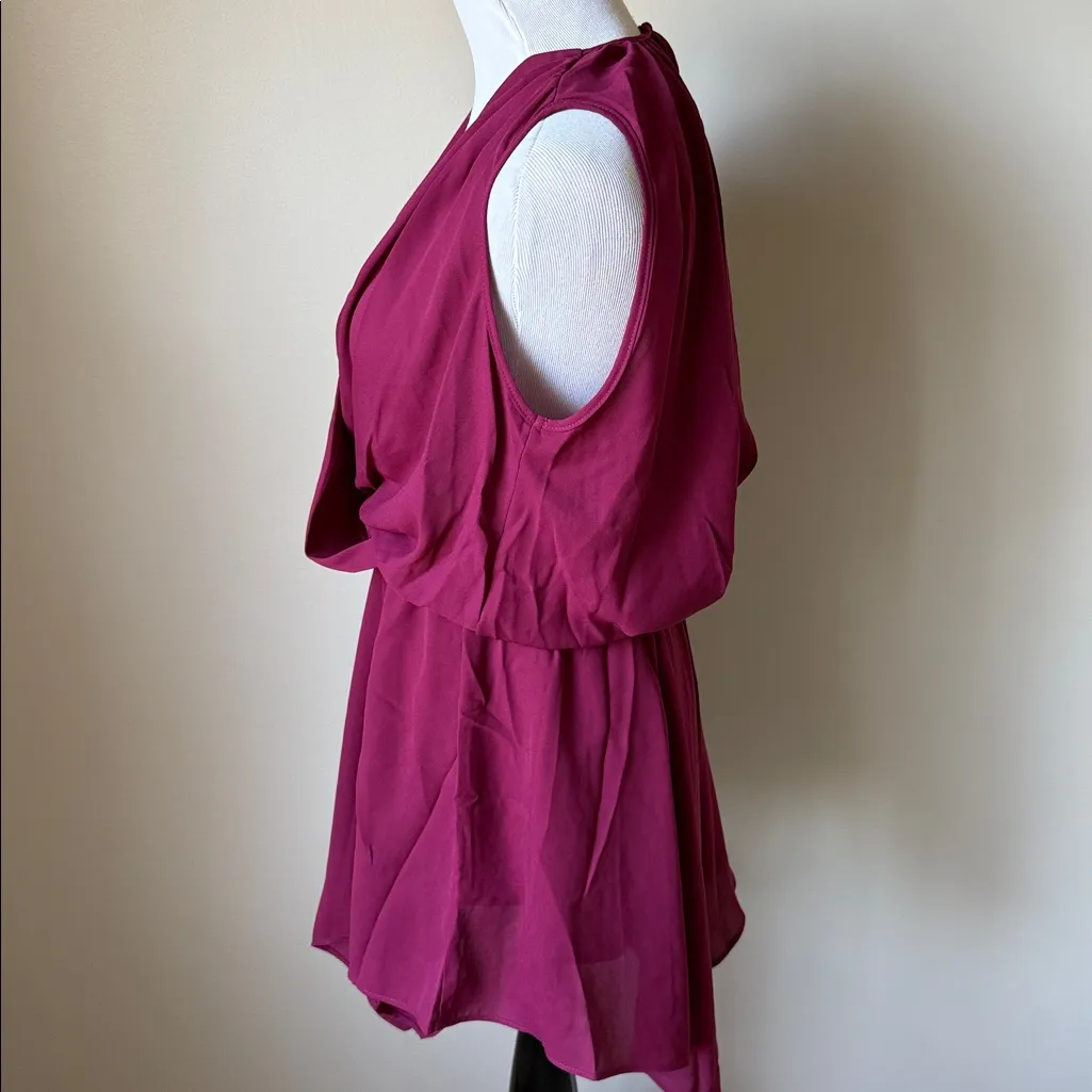 Krisa Magenta Halter Mini Dress NWT - Image 4