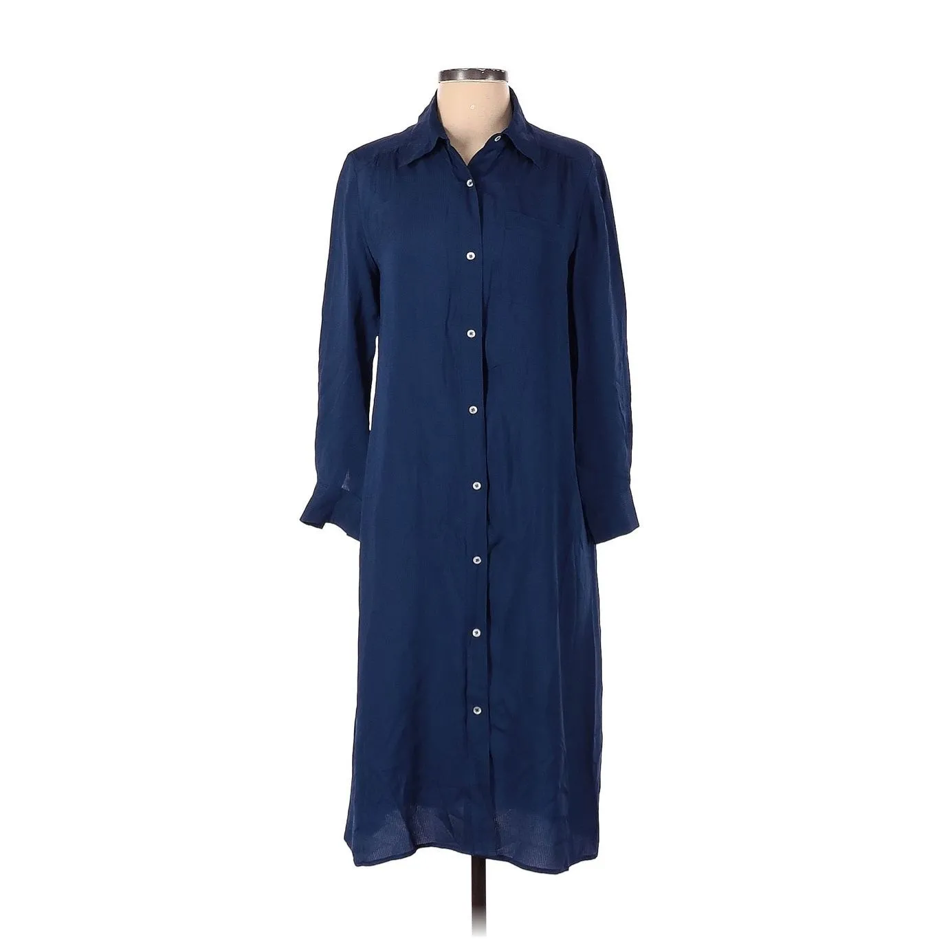 ✨A.P.C. Button Down Navy Midi Sz 36 Dress✨ Blue - Image 2