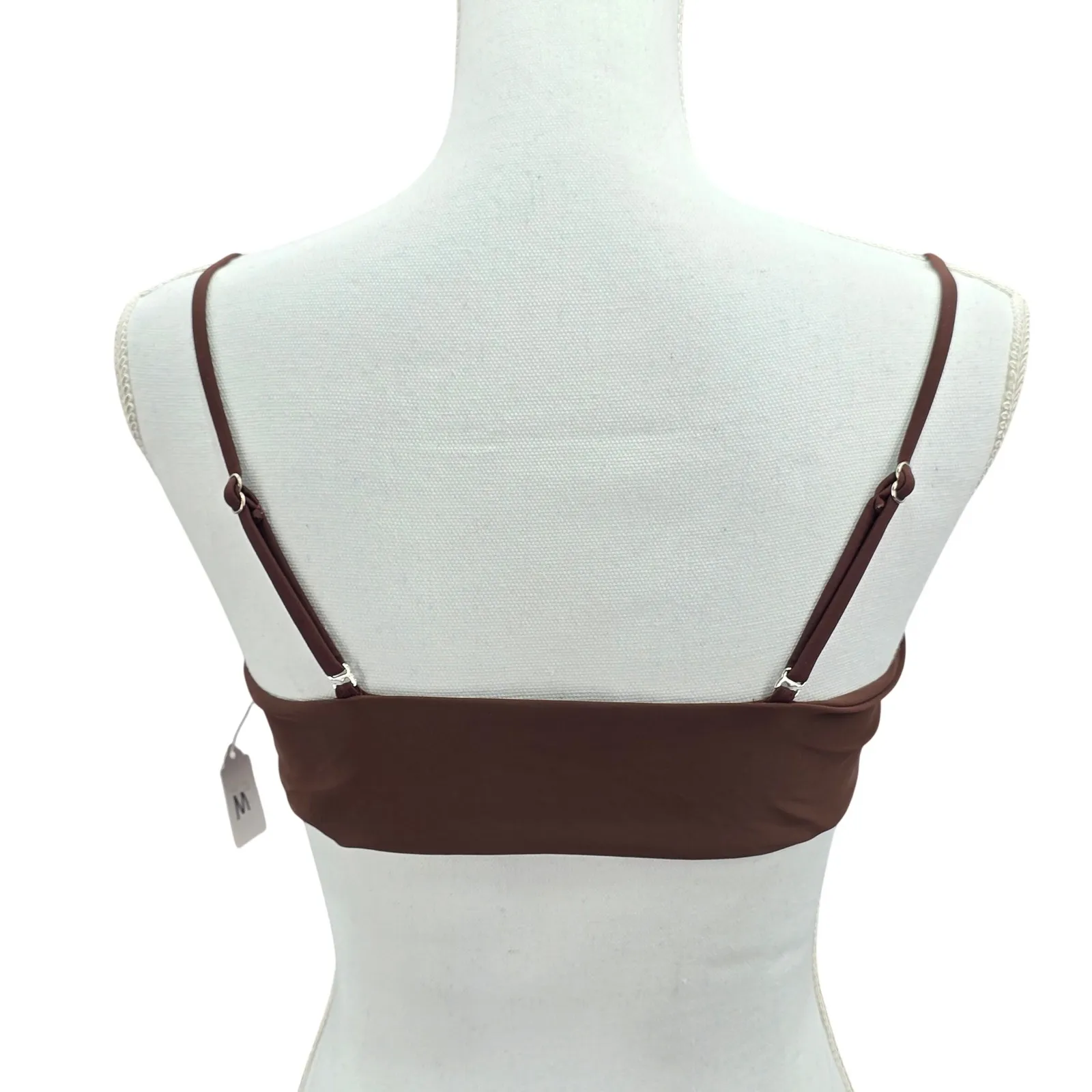 Y2K Coquette Barbie Cottage Brown Mermaid Retro Swimwear Bikini Top Medium - Image 2