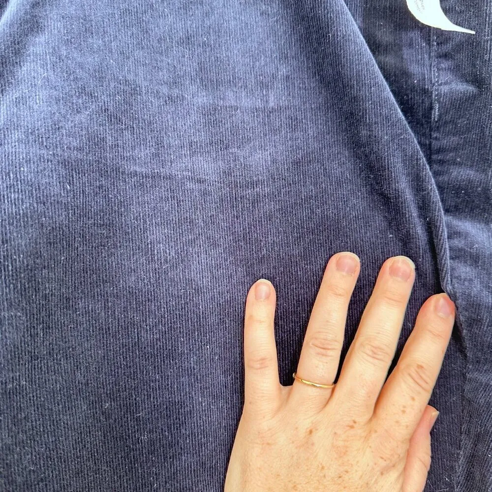 Talbots Navy‎ High Rise Corduroy Jegging NWT Size 22W Casual Fall Cozy - Image 5