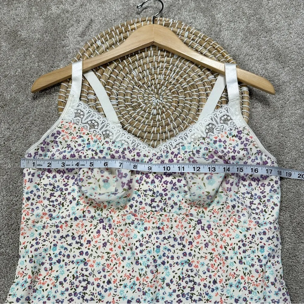 Ruby Ribbon 1800 Floral Heritage Lace Cami Tank Convertible Adjustable Size 42 Purple - Image 9