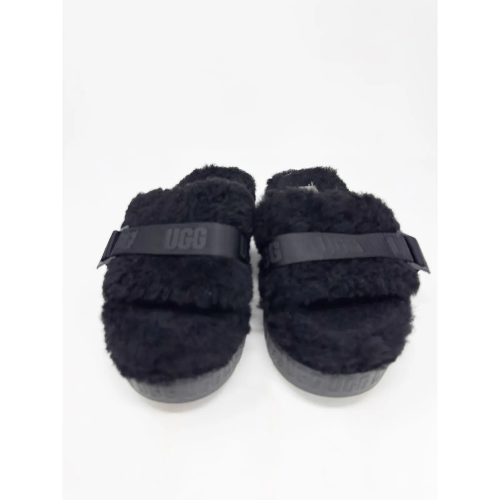 UGG Women's Fluffita Black Platform Slides size 9 - Image 2