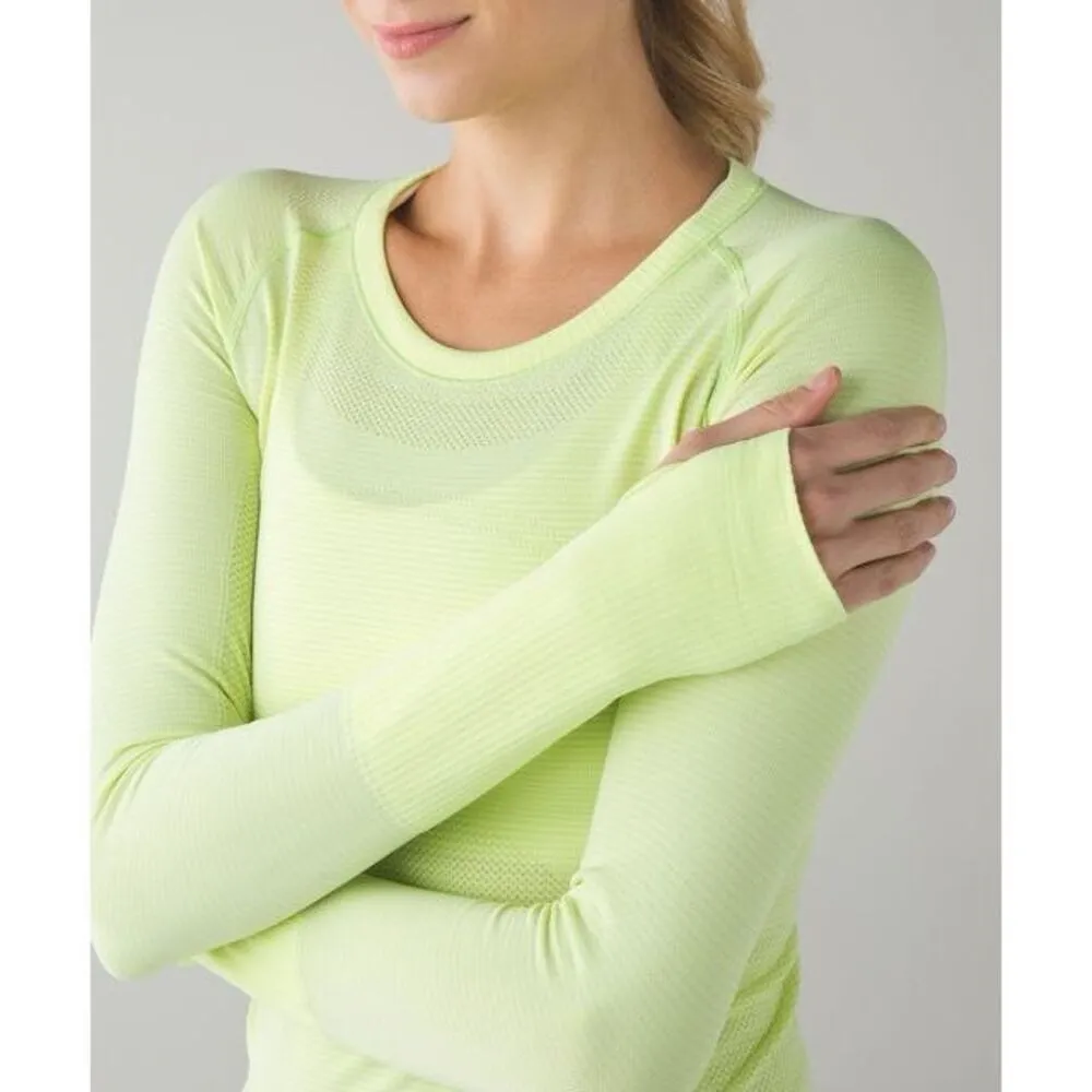 ✨Lululemon Citrus Swiftly Tech Long Sleeve Crew Sz 4 Top✨ - Image 4