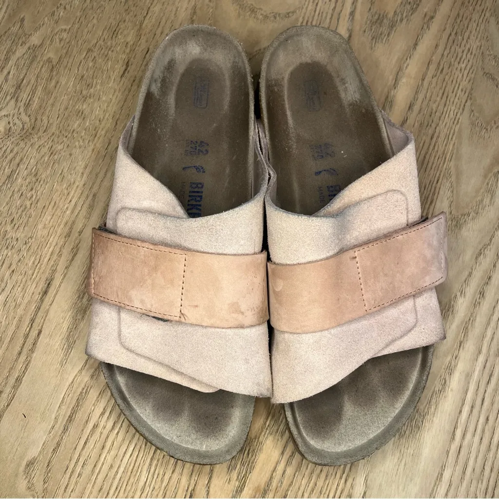 Birkenstock Kyoto Blush Pink Suede Slide Sandals Size 42 Women’s 11 - Image 2