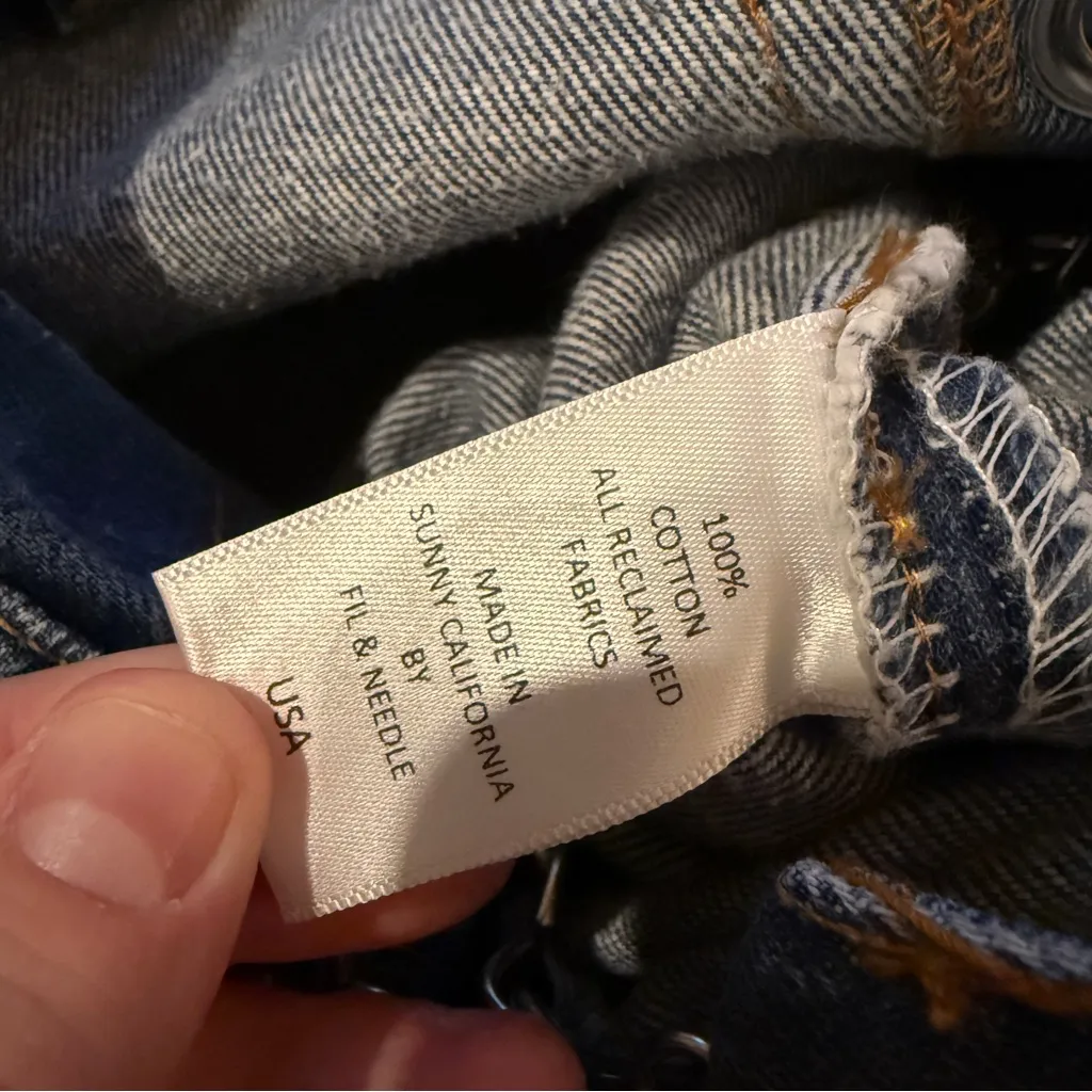 EB Denim Vintage‎ Chain Reworked Levi's High Rise Straight Leg Jeans Sz S NEW Blue - Image 10