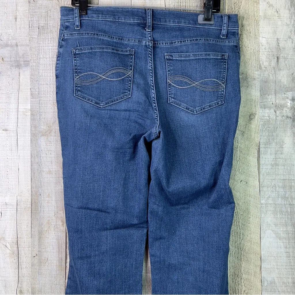 Lee Relaxed Fit Bootcut Size 10 Medium Blue Denim Jeans 5 Pockets - Image 9
