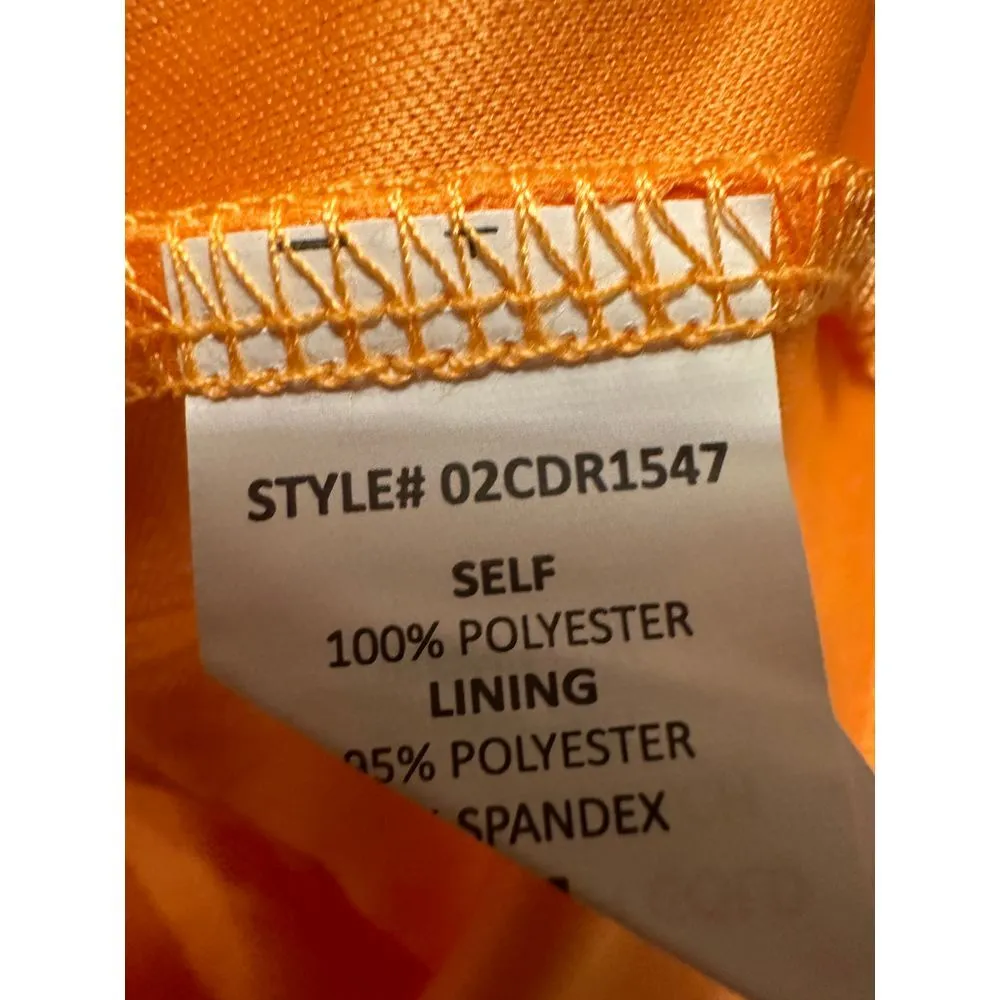 Sienna Sky Halter Tiered Mini Dress Orange Floral Size Medium - Image 4