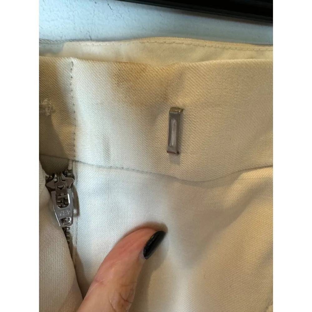 Helmut Lang‎ Skirt Women 2 Beige Natural Textured Twill Pencil Skirt Careercore - Image 6