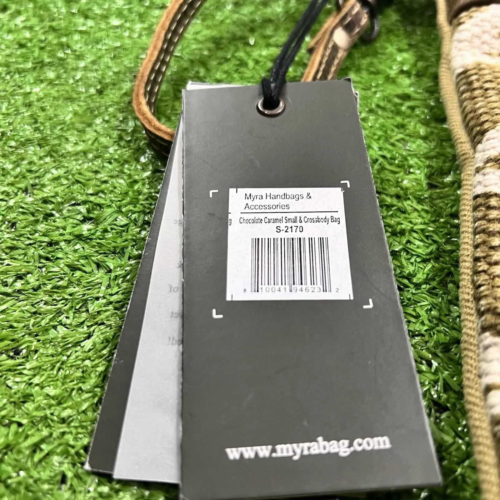 MYRA BAG SMALL & CROSSBODY BAG Chocolate CROSSBODY Canvas Purse‎ & Koozie BOHO - Image 6