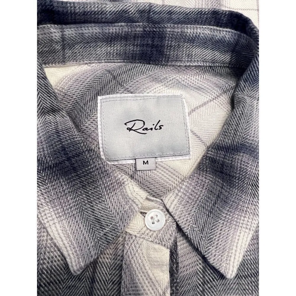 Rails  Hunter Shirt Sterling White size Medium new without tags - Image 4