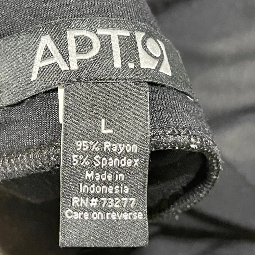 Apt. 9 Basic Black Knit Maxi Skirt Stretch Side Slit Size L Large - Image 3