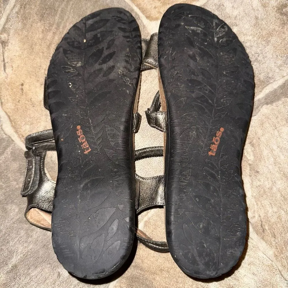 Taos gold strappy ortho size 11 leather ortho sandals Black - Image 4