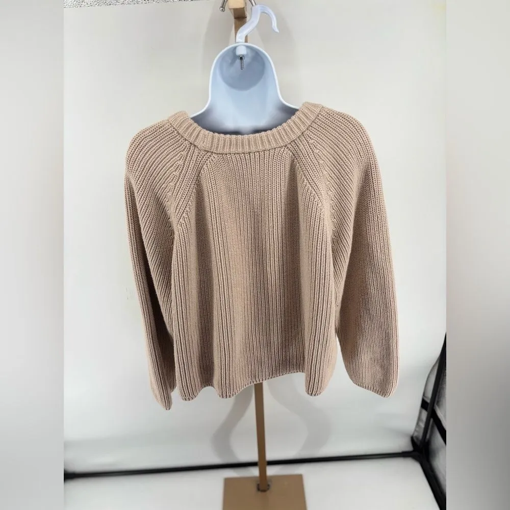 JENNI KAYNE Cotton Fisherman Crewneck Sweater Womens Size 1X Minimalist - Image 10