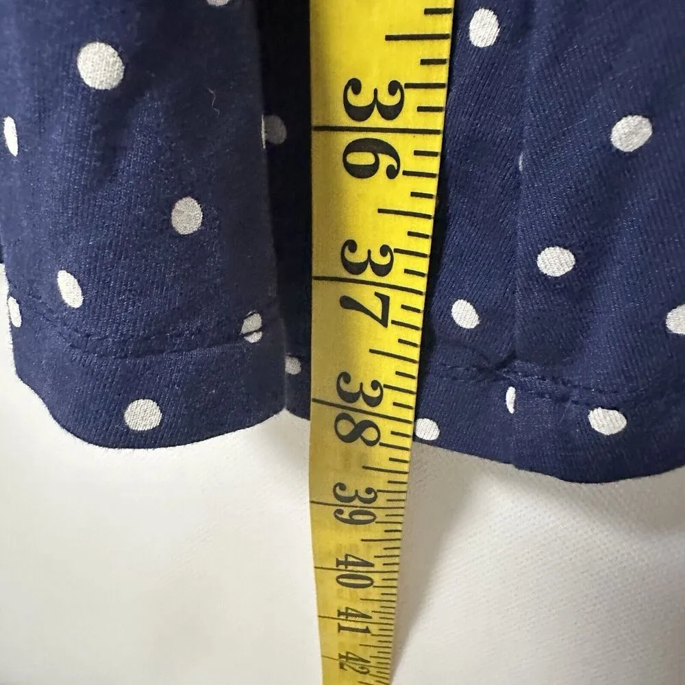 Old Navy Dress Swing Sleeveless Dot Jersey Knit Navy Casual Comfort Beac… - Image 6