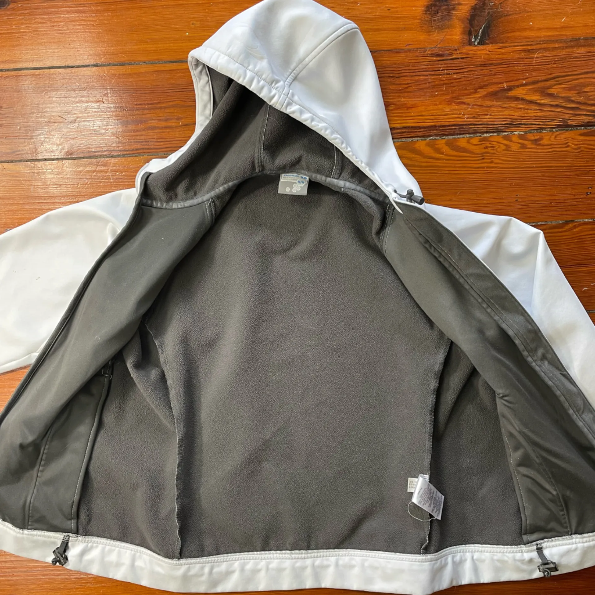 Salomon Women’s Fleece Lined Soft Shell Hooded Jacket Hiking Ski Outdoor~ M - Image 3