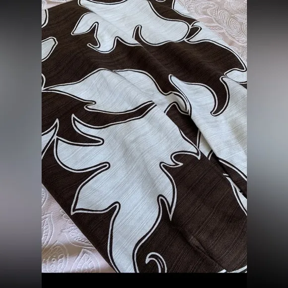 Merona Dress - Women's 2‎ dark brown and white tropical strapless beach - Image 2