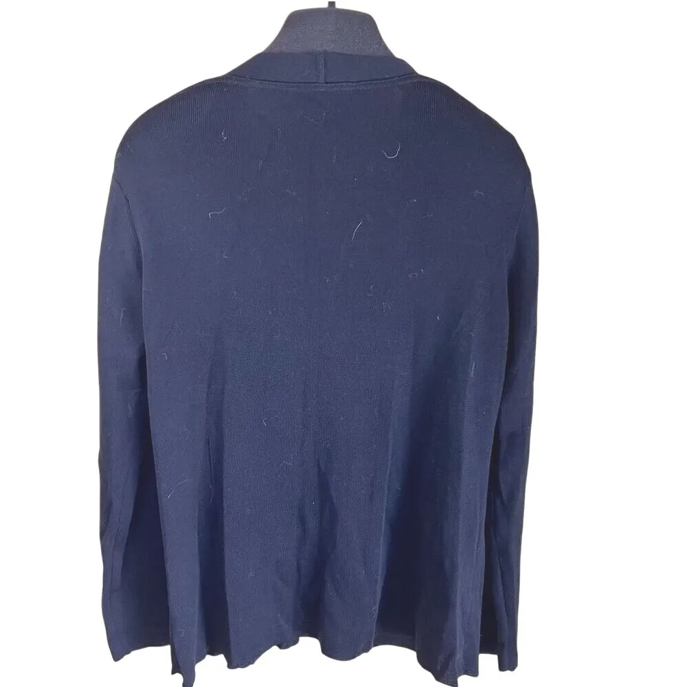 Escada Womens Black Long Sleeve Knit Cardigan Shoulder Pads Size 8 Medium - Image 6