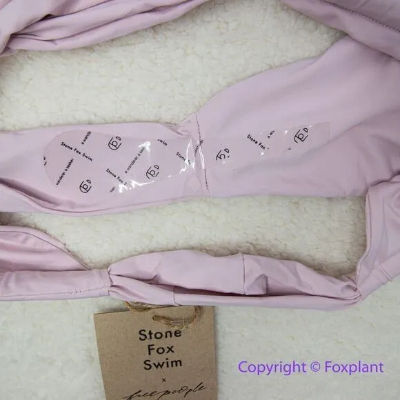 NEW Stone Fox swim Solid Bijou Bikini Bottoms, size XL, pink/lilac - Image 6