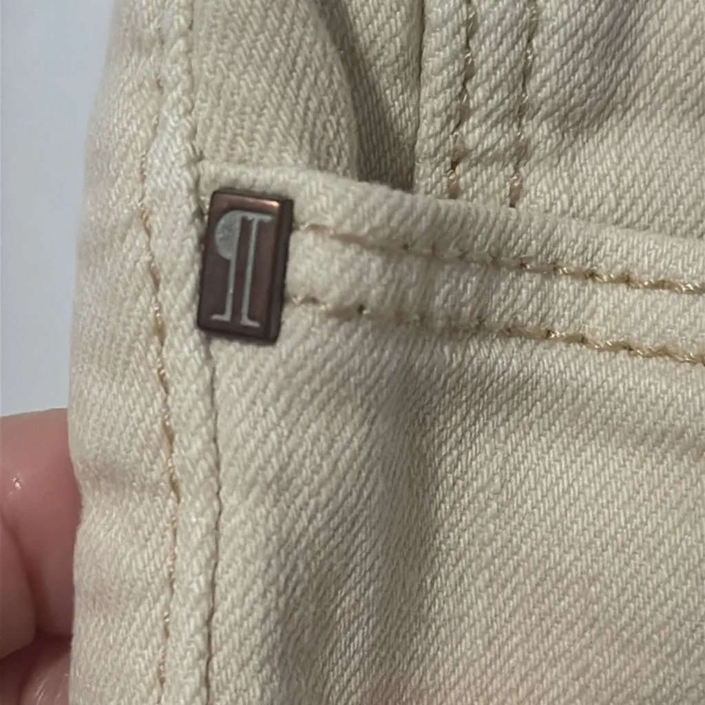 Anthropologie Pilcro Mid Rise Skinny Jeans Cream Ivory Women’s 26 - Image 5