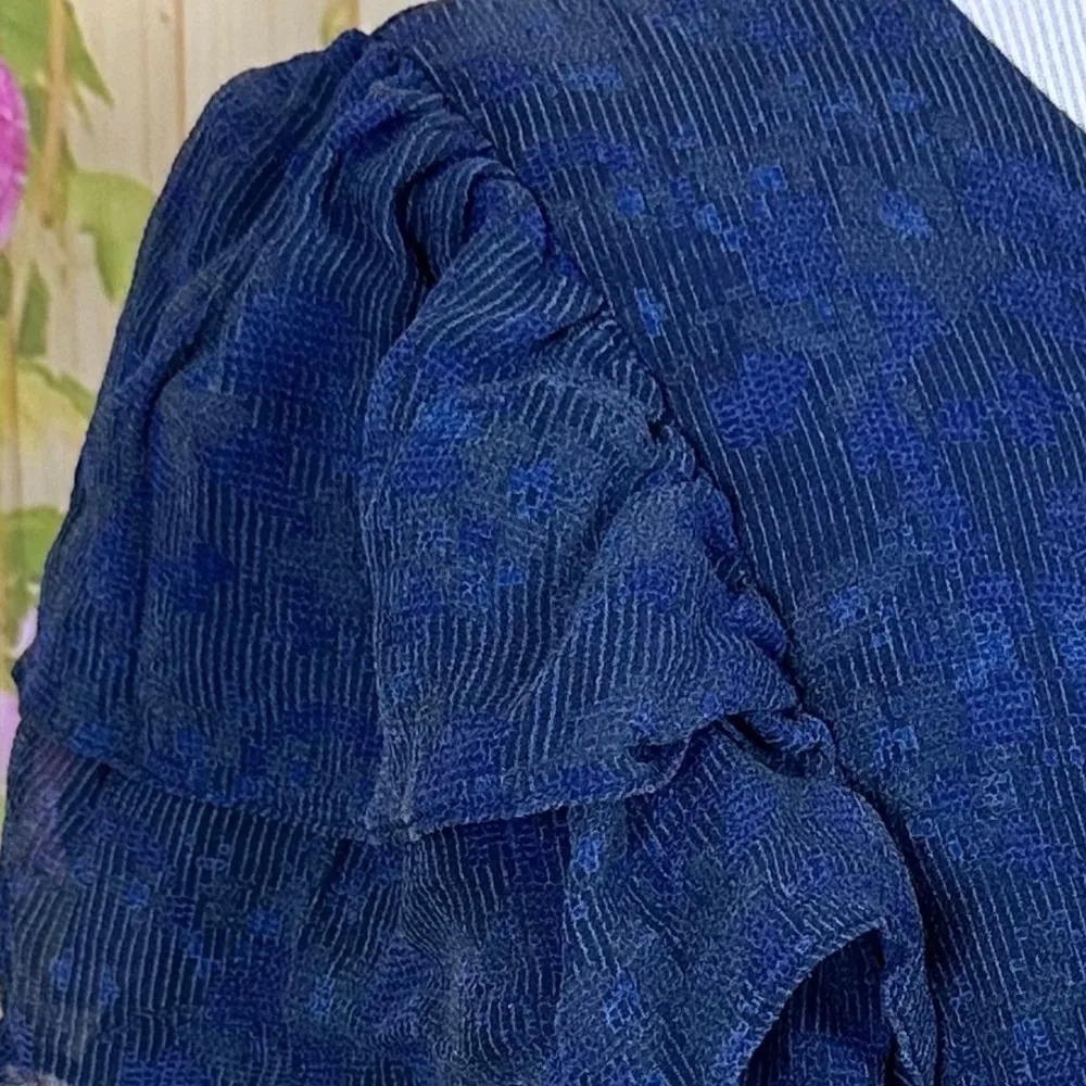 MARGARITA SAPLALA Blue Silk Top - Image 5