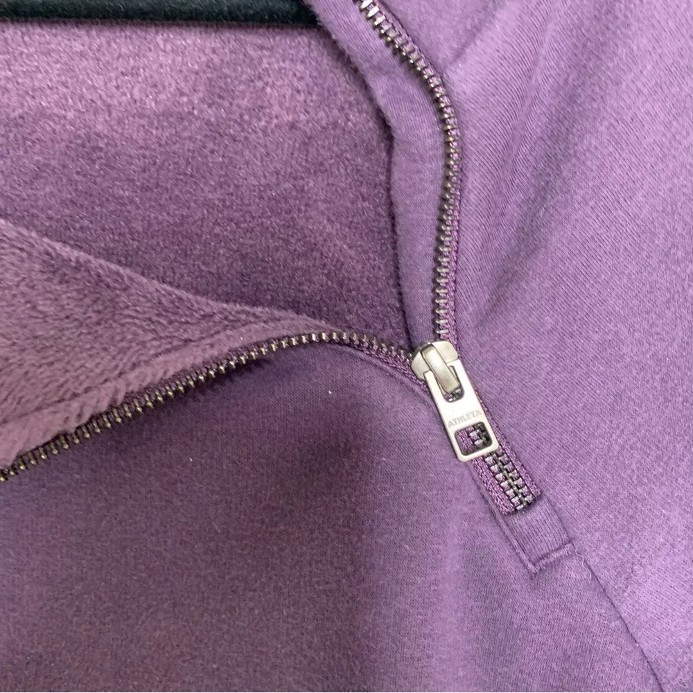 Athleta  purple cozy karma asym pullover jacket size large loungewear casual - Image 4