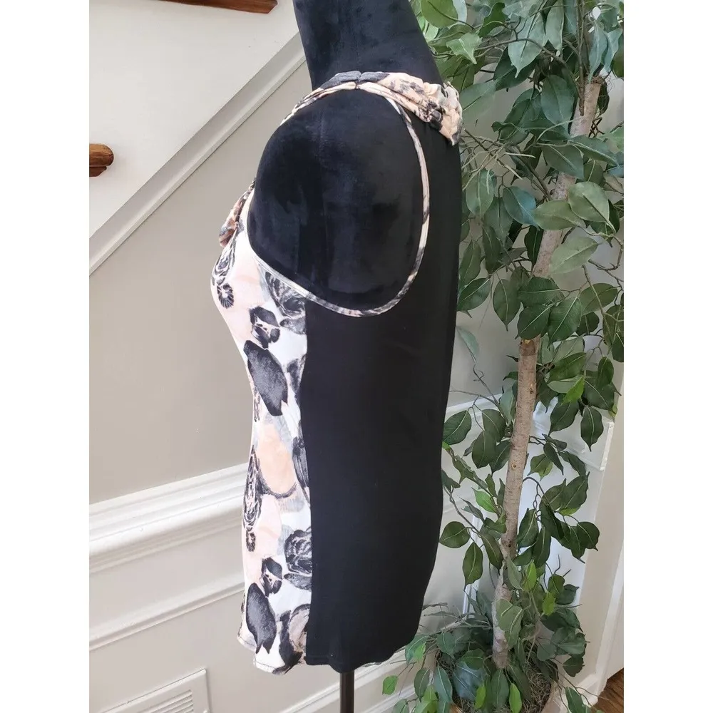 INC International Concepts Multicolor Floral 100% Silk Sleeveless Top Blouse 2 - Image 5