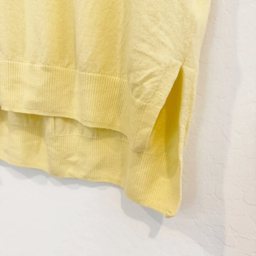 Maeve Merino Wool Short‎ Sleeve Knit Sweater Anthropologie in Yellow Size Small - Image 4