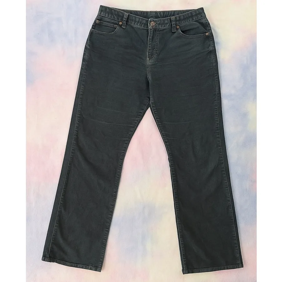 Vintage Ralph Lauren Polo Corduroy Bootcut Jeans | Dark Grey Y2K | Size 10 - Image 13