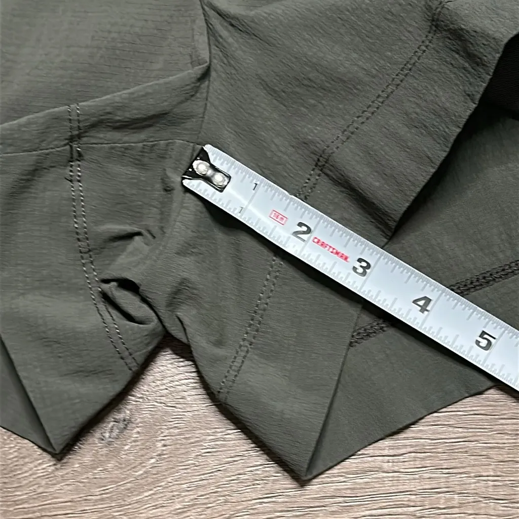 Athleta Trekkie North‎ High Rise Stretch Hiking Casual Shorts Olive Green Size 4 - Image 9