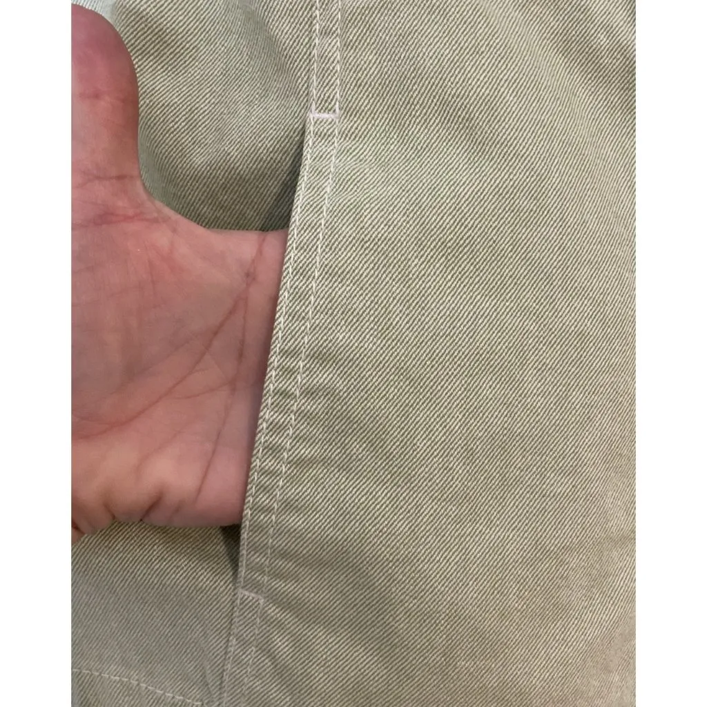 Susan Graver Large Sage Green Denim Embroidered Jacket Floral Patchwork‎ Boho - Image 7