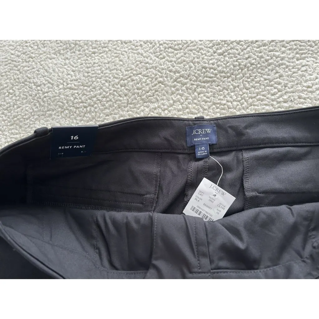 J.CREW Factory $138 Remy High Rise Wide Leg Full Length Pants Black Size 16 - Image 10