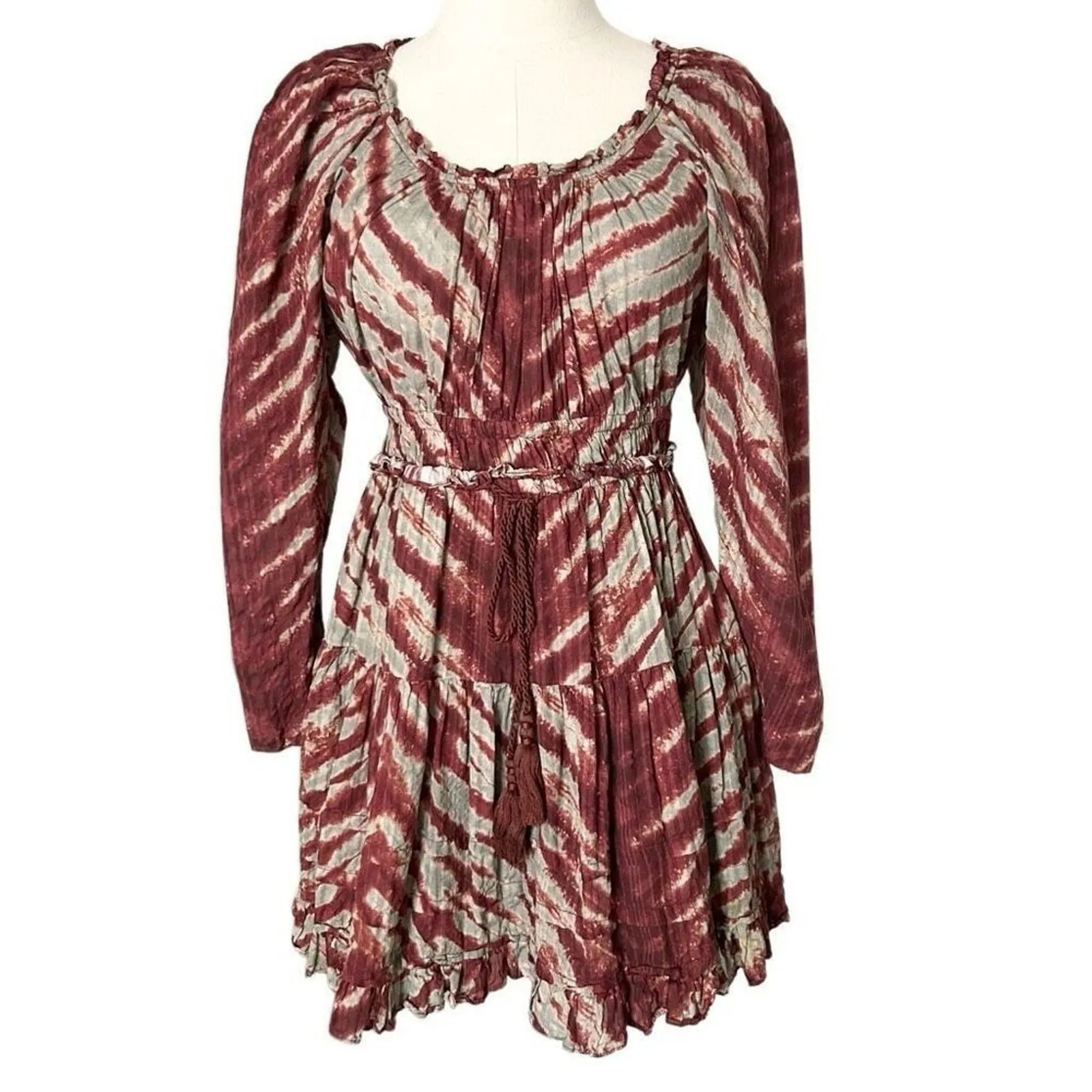 Ulla Johnson Naiara Mini Long Sleeve Dress Canyon Cotton Blend Size 4 - Image 2