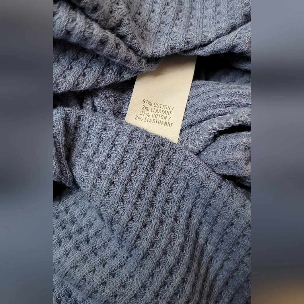 Aerie Blue Long Sleeve Henley Top - Image 4