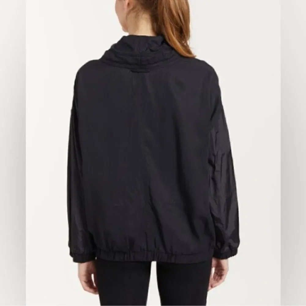 Free People Movement Far and Away Windbreaker Pullover Jacket Black Size Small - Image 2