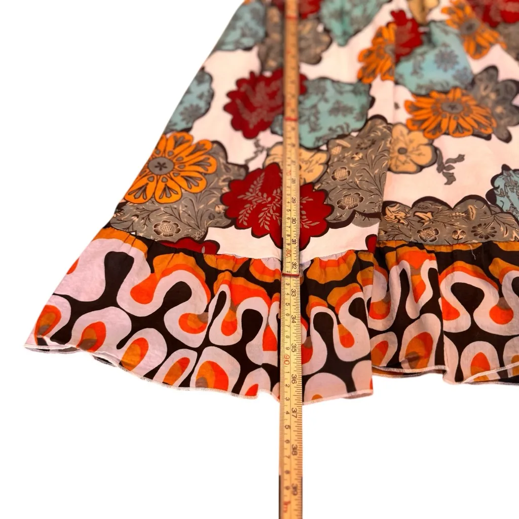American Rag 100% Cotton Retro Floral Midi Dress S Mod Print Boho Summer in EUC - Image 11