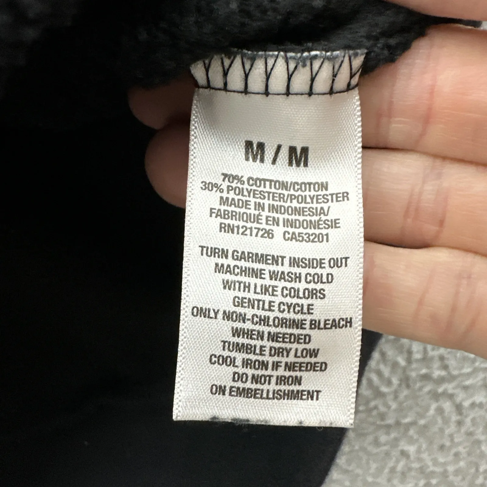 Y2K Aeropostale 87 NY Pullover Hoodie Black Spellout Preppy Woman's Medium - Image 4