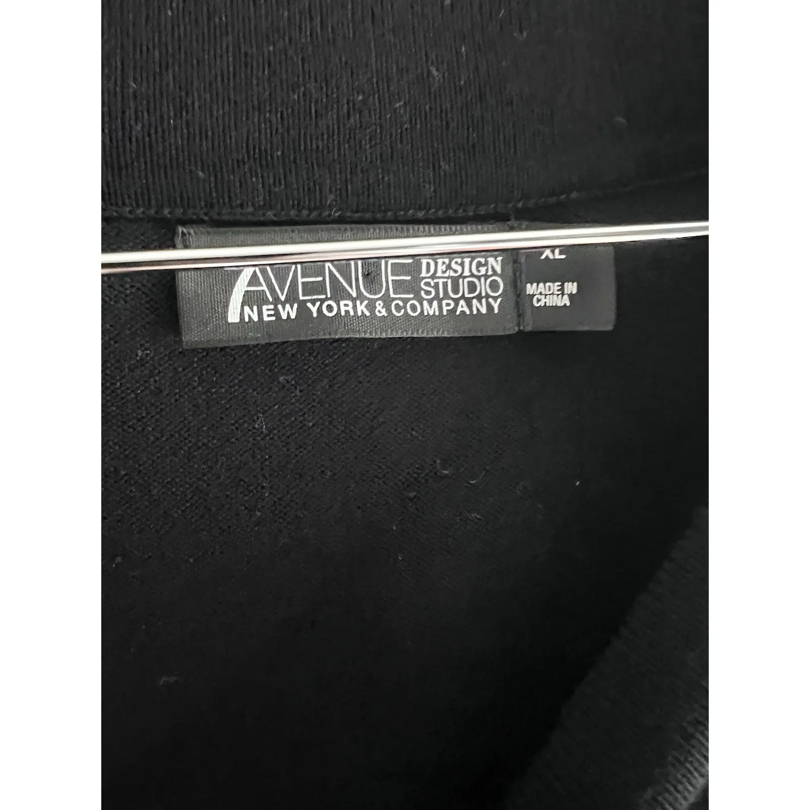 7Th Avenue Black dress XL long sleeves knit stretchy midi Classic Modest Office - Image 2