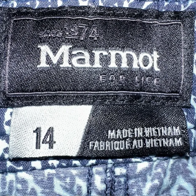 Marmot Shorts Diamond Print‎ Casual Everyday Wear Blue Size 14 - Image 8