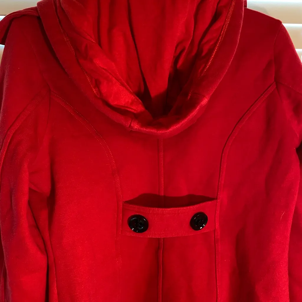 Sebby  Vibrant Red Pea Coat - Image 9