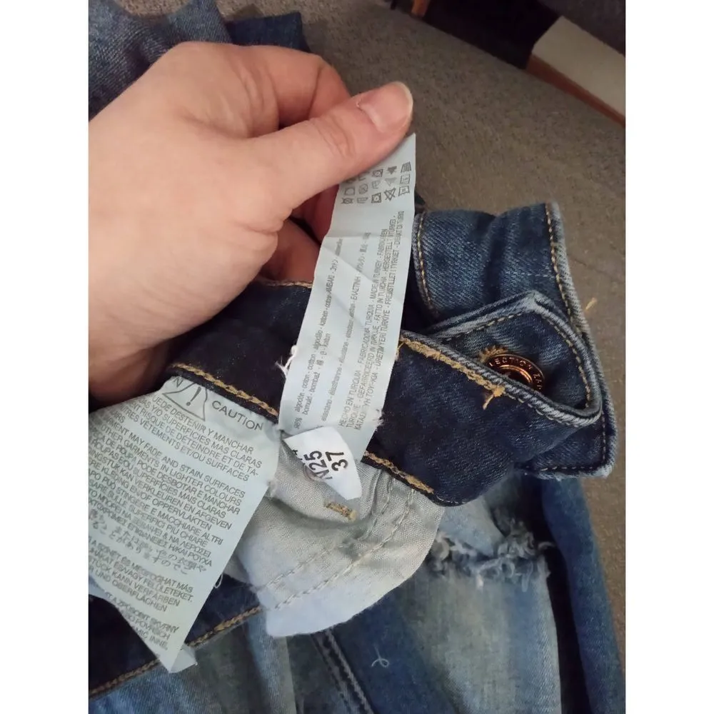 Zara Basic Denim Size 2 Destroyed Skinny Jeans - Image 4