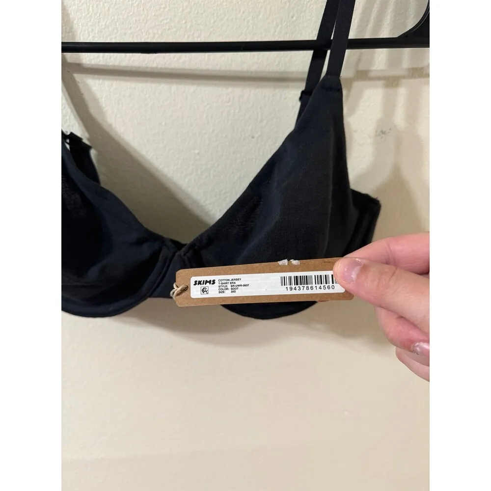 New  Cotton Jersey T-shirt Bra Soot Size 30D NWT - Image 4