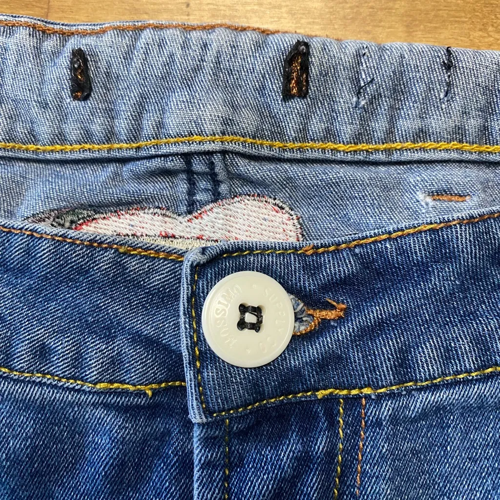 Ed Hardy Distressed Blue Straight Leg Jeans - Image 6