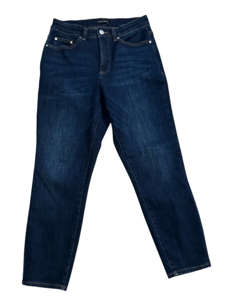 Universal Standard Joni High Rise Curve Slim Leg Jeans in Midnight Blue | 28 - Image 1