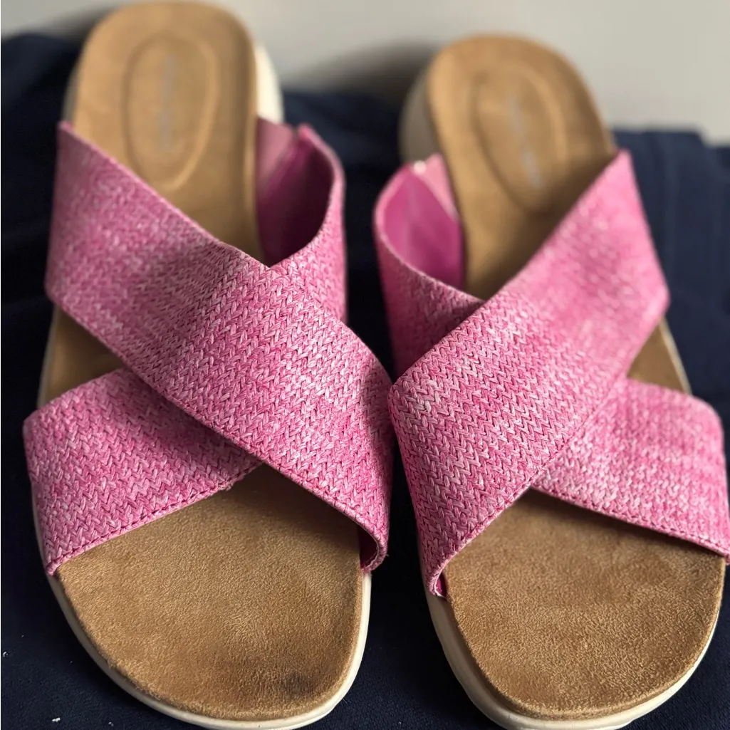 Easy Spirit Womens Taite 2 Cushioned Footbed Woven Slide Sandals - Image 2