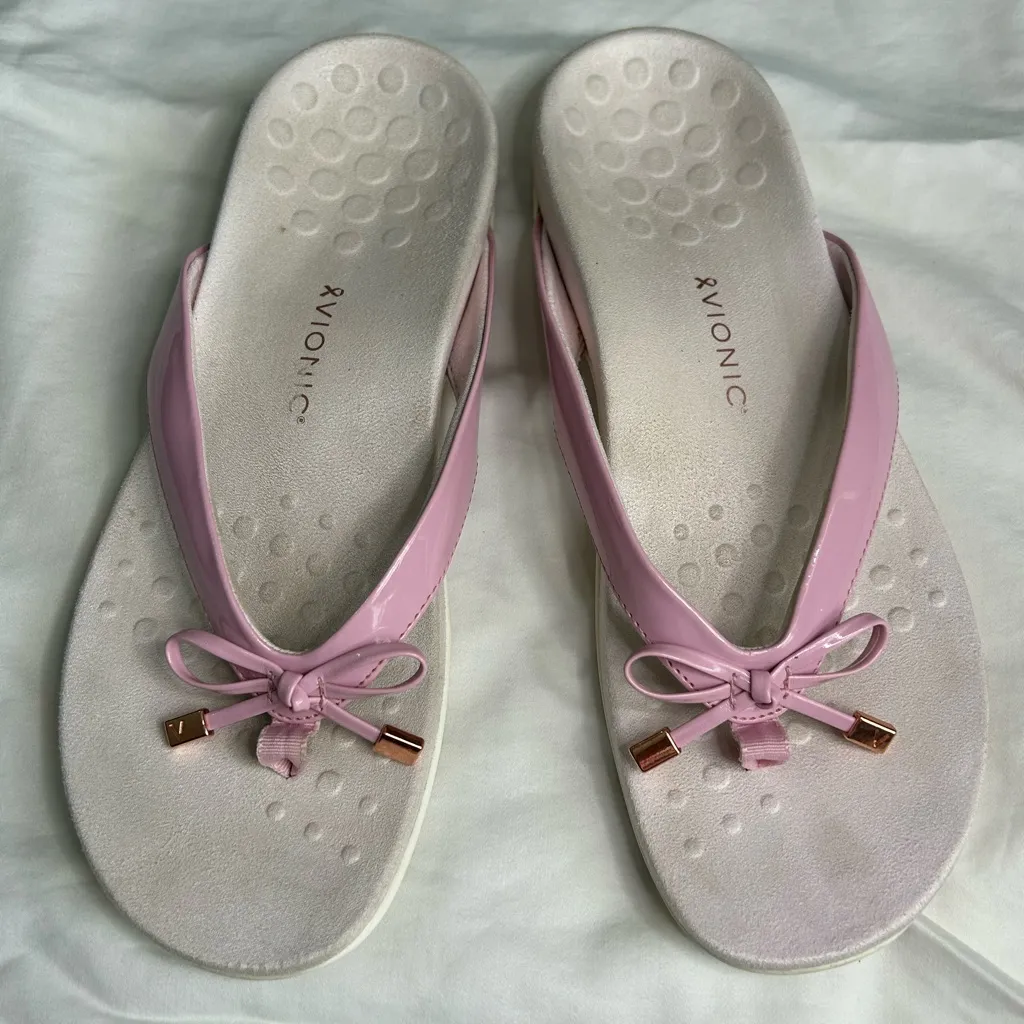 Vionic Bella sandals flip flop pink Size 10 - Image 3