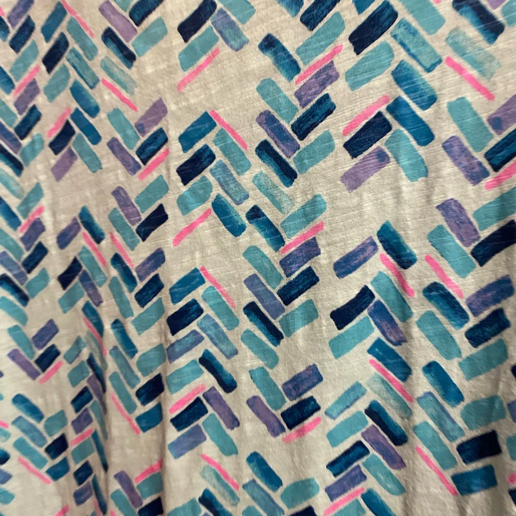 Fresh Produce Midi Jersey Dress XL  Maritime Amelia Seaglass Print Peri Blue - Image 6