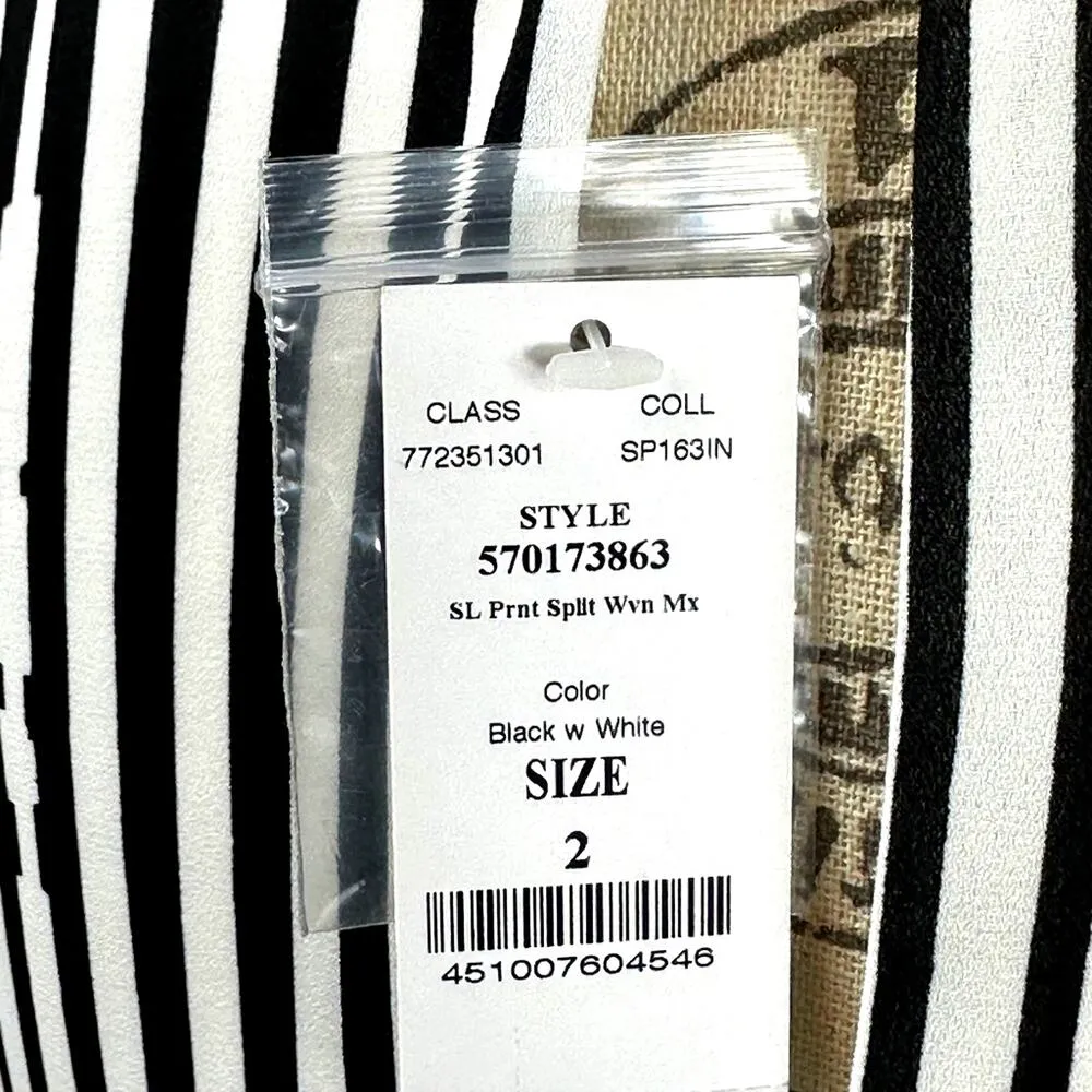 White House Black Market Striped Keyhole Maxi Dress Black/White 2 - Image 15