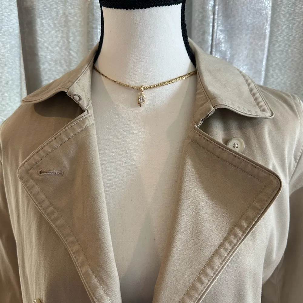 Coach Beige Double-Breasted Trench Coat - Image 6