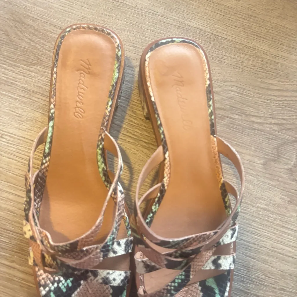 Madewell Melanie Sandal in Snake Embossed Leather - Image 4