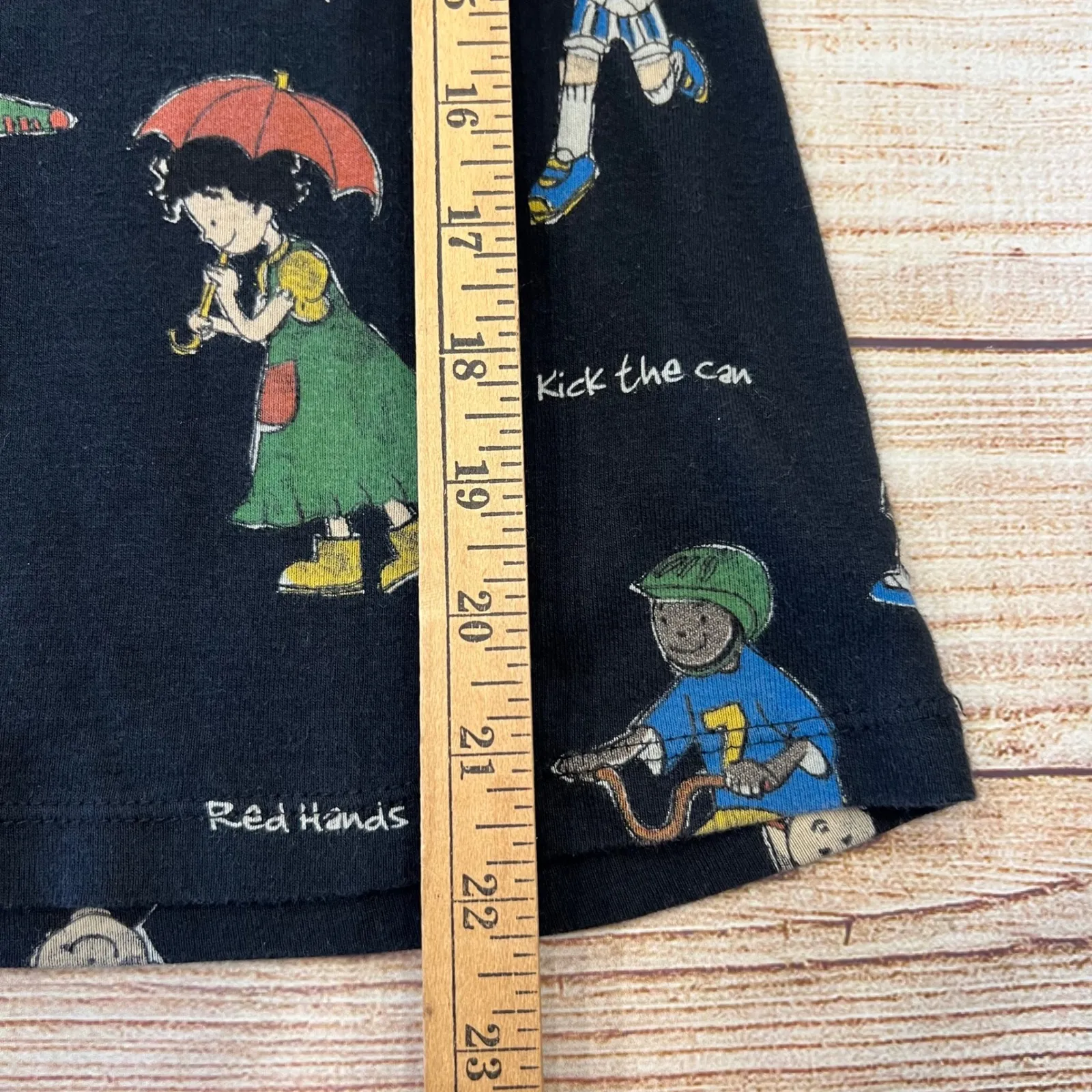 Jess &‎ Jane Black Let's Play Graphic Long Sleeve Top T - Image 7